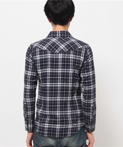 VENCEEXCHANGE（ヴァンスエクスチェンジ）の「マドラスチェックネルシャツ           （シャツ/ブラウス・メンズ・レッド/ネイビー・SMALL/MEDIUM/LARGE）」の4枚目の写真