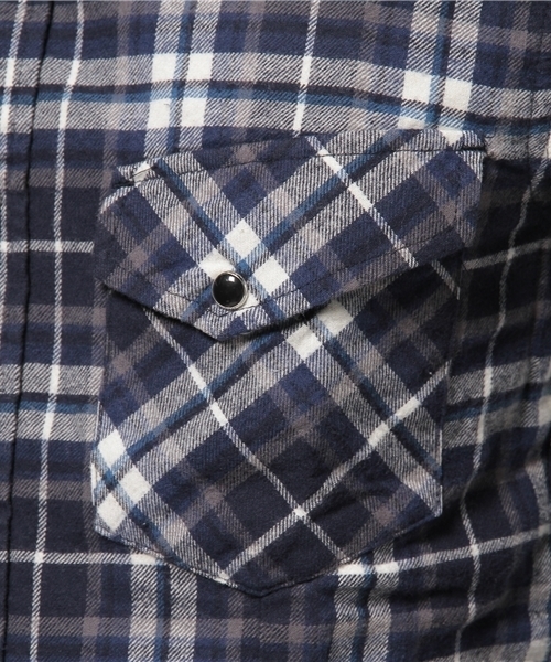 VENCEEXCHANGE（ヴァンスエクスチェンジ）の「マドラスチェックネルシャツ           （シャツ/ブラウス・メンズ・レッド/ネイビー・SMALL/MEDIUM/LARGE）」の7枚目の写真