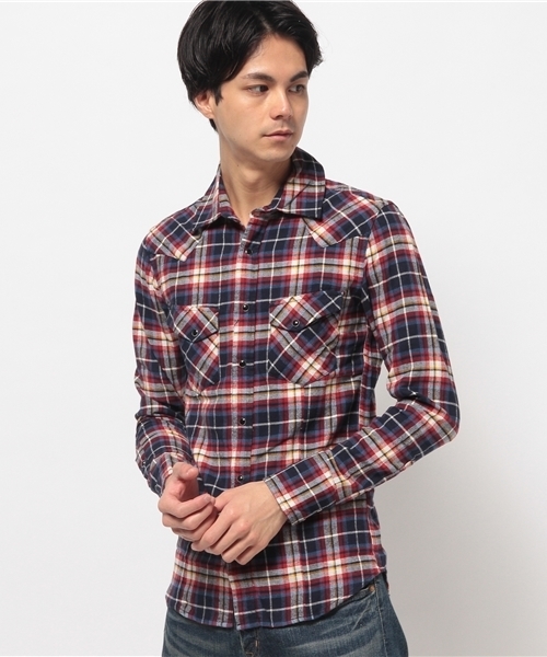 VENCEEXCHANGE（ヴァンスエクスチェンジ）の「マドラスチェックネルシャツ           （シャツ/ブラウス・メンズ・レッド/ネイビー・SMALL/MEDIUM/LARGE）」の9枚目の写真