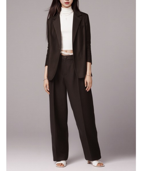 Edit Sheen（エディットシーン）の「ツータックワイドパンツ（その他パンツ・レディース・ブラウン/ブラック/グレー・L/M/S）」の3枚目の写真