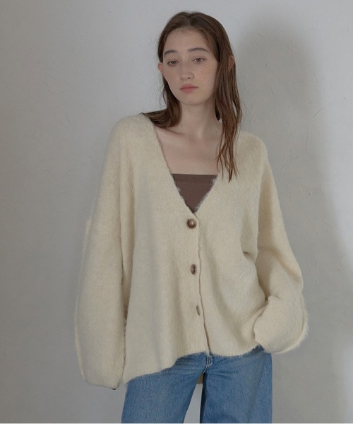 MINERTE】alpaca yarn knit cardigan / アルパカヤーンカーディガン