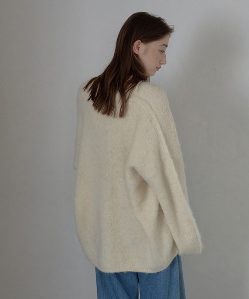 カーディガン 「MINERTE」alpaca yarn knit cardigan / アルパカヤーンカーディガン レディース MINERTE カーディガン 「MINERTE」alpaca yarn knit cardigan