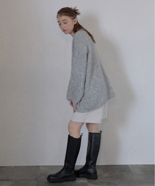MINERTE】alpaca yarn knit cardigan / アルパカヤーン