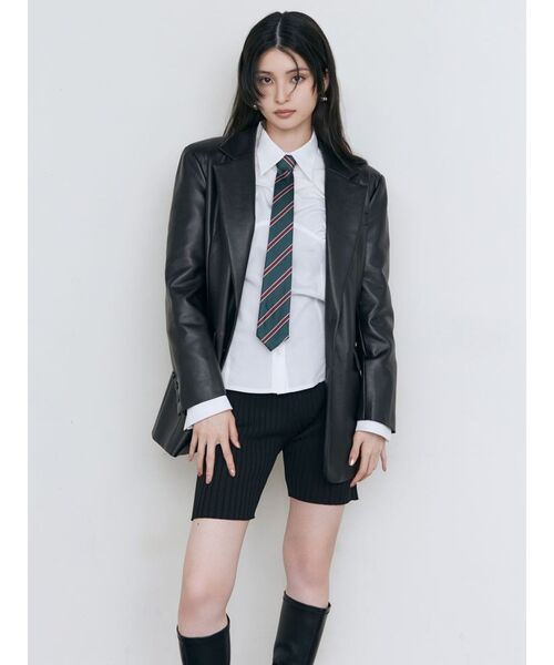 MURUA(ムルーア)の「ニットバイカーパンツ(その他パンツ・レディース・グレー/ブラック・FREE)」の8枚目の写真