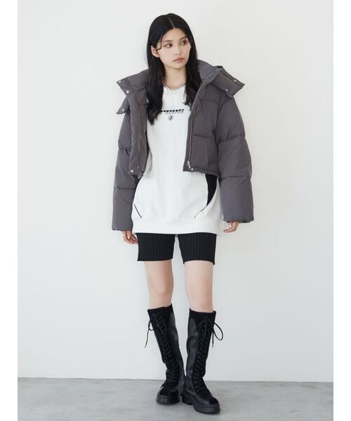 MURUA(ムルーア)の「ニットバイカーパンツ(その他パンツ・レディース・グレー/ブラック・FREE)」の11枚目の写真