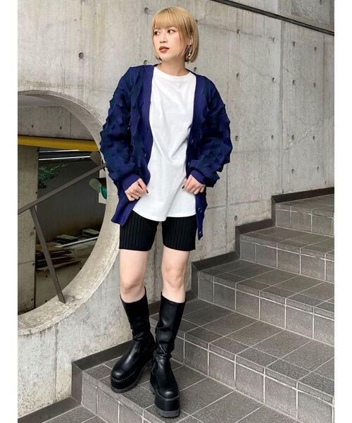 MURUA(ムルーア)の「ニットバイカーパンツ(その他パンツ・レディース・グレー/ブラック・FREE)」の17枚目の写真