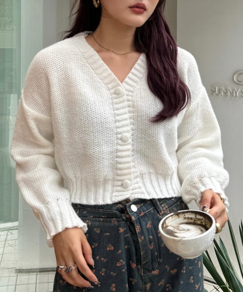 ヒールクリーク　ニット　ブルゾン　ボレロ　ショート丈　新品タグ付き ヒールクリーク ニット ブルゾン ボレロ ショート丈 新品タグ付き