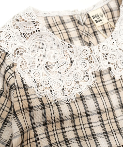 Bee des Bee(ビーデスビー)の「襟付きワンピース(ワンピース・キッズ・ベージュ/ブラック/グレー・150cm/140cm/110cm/100cm/130cm/120cm)」の16枚目の写真