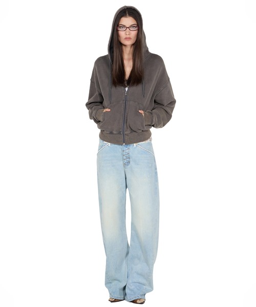 SCULPTOR バットシードウォッシュドフーディージップアップ Bad Seed Washed Hoodie Zip-Up Charcoal – Sculptor