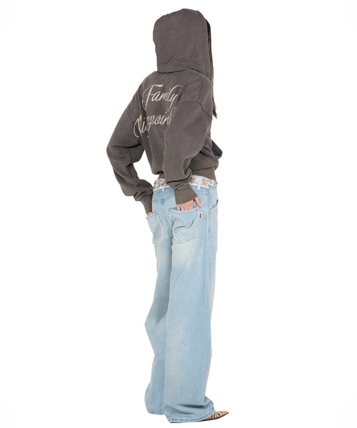 SCULPTOR（スカルプター）の「Bad Seed Washed Hoodie Zip-Up/バット