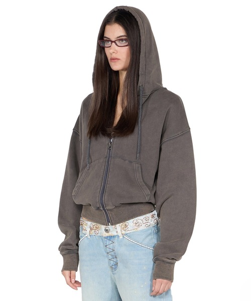 SCULPTORパーカー バットシードウォッシュドフーディージップアップ SCULPTOR（スカルプター）の「Bad Seed Washed Hoodie Zip-Up/バット