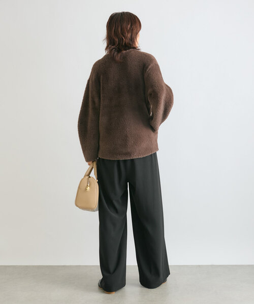 RIVE DROITE（リヴドロワ）の「【着映え◎】ダブルフェイスシャギーカーデ（カーディガン/ボレロ・レディース・ブラウン/グレー/ブルー・FREE）」の12枚目の写真