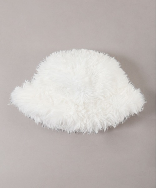 【Acne Studios】フェイクファーハット Acne Studiosのブラック Fluffy Bow フェイクファー ハットが