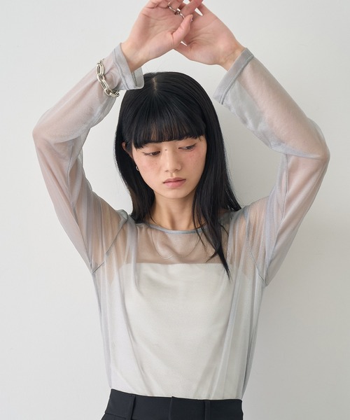 nounless SHEER CRUMPLE LADY TOPS シアートップス NOGLE/ノグル】アソートシアートップス（Tシャツ/カットソー）｜NOGLE