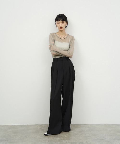 NOGLE(ノグル)の「【NOGLE/ノグル】アソートシアートップス(Tシャツ/カットソー・レディース・グレイッシュベージュ/アイボリー/ブルーグレー/ブラック/ブラウン/アイボリー系/ブラウン系・FREE)」の15枚目の写真