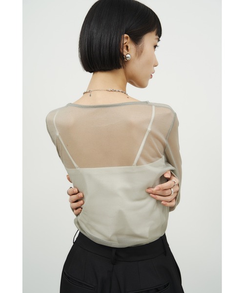 NOGLE(ノグル)の「【NOGLE/ノグル】アソートシアートップス(Tシャツ/カットソー・レディース・グレイッシュベージュ/アイボリー/ブルーグレー/ブラック/ブラウン/アイボリー系/ブラウン系・FREE)」の13枚目の写真