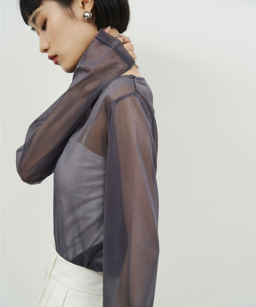 NOGLE(ノグル)の「【NOGLE/ノグル】アソートシアートップス(Tシャツ/カットソー・レディース・グレイッシュベージュ/アイボリー/ブルーグレー/ブラック/ブラウン/アイボリー系/ブラウン系・FREE)」の21枚目の写真