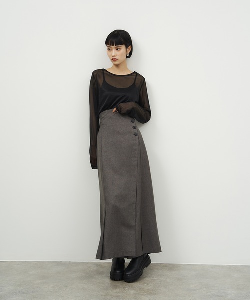 NOGLE(ノグル)の「【NOGLE/ノグル】アソートシアートップス(Tシャツ/カットソー・レディース・グレイッシュベージュ/アイボリー/ブルーグレー/ブラック/ブラウン/アイボリー系/ブラウン系・FREE)」の17枚目の写真