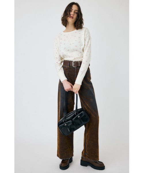 cn1k0. BLACK BY MOUSSY ロングスリーブトップス BLACK BY MOUSSY | sheer tereko long t-shirt (Tシャツ・カットソー