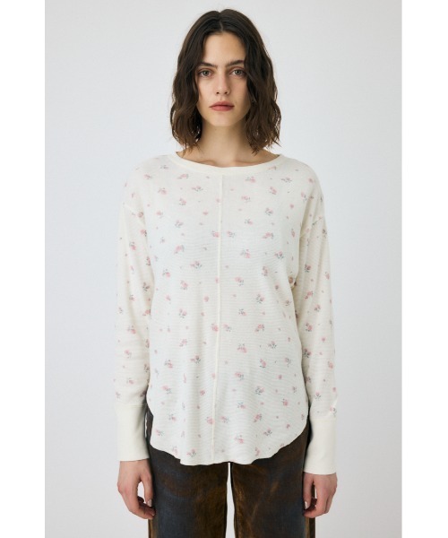 MOUSSY（マウジー）の「THERMAL ロングスリーブトップス（Tシャツ/カットソー・レディース・オフホワイト/ダークグレー/ピンク系その他・FREE）」の17枚目の写真