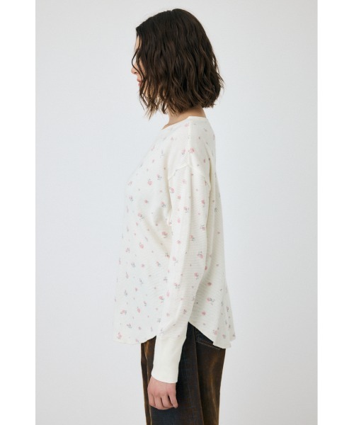 MOUSSY（マウジー）の「THERMAL ロングスリーブトップス（Tシャツ/カットソー・レディース・オフホワイト/ダークグレー/ピンク系その他・FREE）」の18枚目の写真