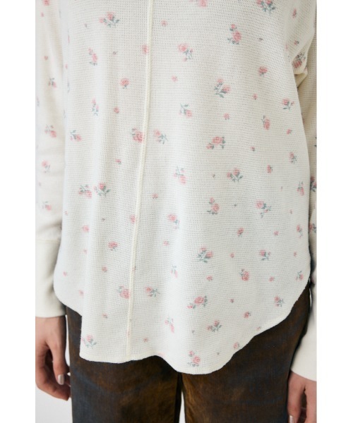 MOUSSY（マウジー）の「THERMAL ロングスリーブトップス（Tシャツ/カットソー・レディース・オフホワイト/ダークグレー/ピンク系その他・FREE）」の21枚目の写真