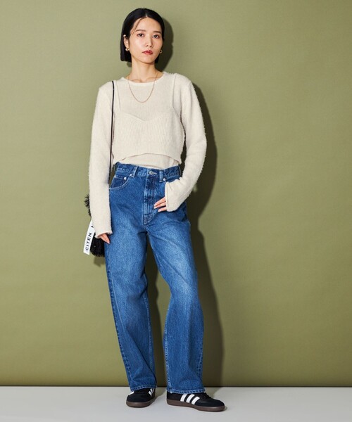 CITEN（シテン）の「＜CITEN＞キャミレイヤードニット（ニット/セーター・レディース・オフホワイト/ダークグレー/ライトブルー・FREE）」の17枚目の写真