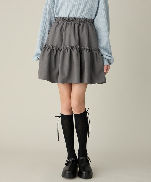 ティアードスカート（インパン付き）（130㎝～160㎝）（スカート  