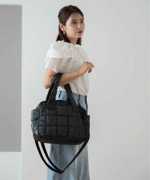 収納抜群の8ポケット！！】Rename キルティング メタリック ナイロン