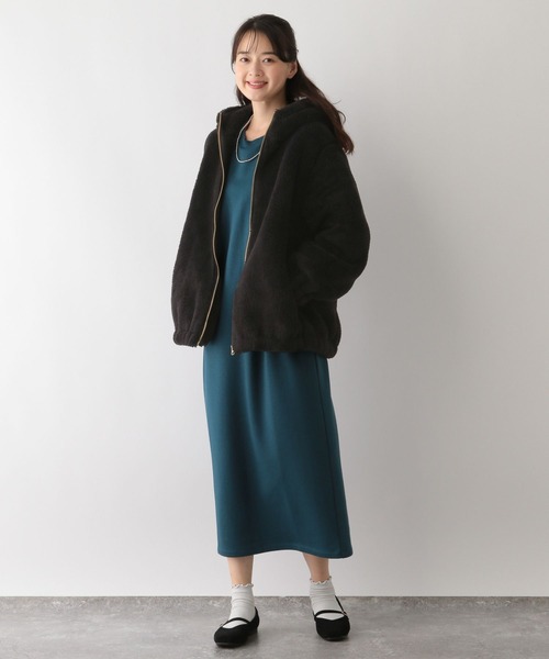 GLOBAL WORK Smile Seed Store（グローバルワーク スマイルシードストア）の「ファーボアパーカーブルゾン/135207（ブルゾン・レディース・ベージュ/モカ/ブラック・X-LARGE/LARGE/MEDIUM/SMALL）」の5枚目の写真