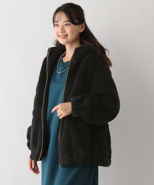 GLOBAL WORK Smile Seed Store（グローバルワーク スマイルシードストア）の「ファーボアパーカーブルゾン/135207（ブルゾン・レディース・ベージュ/モカ/ブラック・X-LARGE/LARGE/MEDIUM/SMALL）」の7枚目の写真