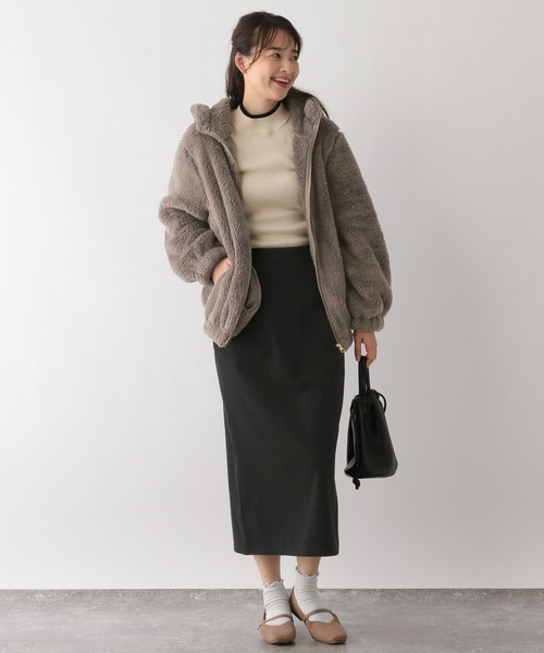 GLOBAL WORK Smile Seed Store（グローバルワーク スマイルシードストア）の「ファーボアパーカーブルゾン/135207（ブルゾン・レディース・ベージュ/モカ/ブラック・X-LARGE/LARGE/MEDIUM/SMALL）」の13枚目の写真