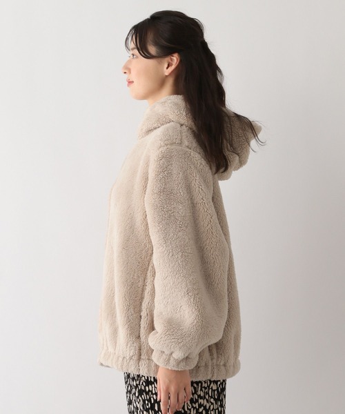 GLOBAL WORK Smile Seed Store（グローバルワーク スマイルシードストア）の「ファーボアパーカーブルゾン/135207（ブルゾン・レディース・ベージュ/モカ/ブラック・X-LARGE/LARGE/MEDIUM/SMALL）」の18枚目の写真