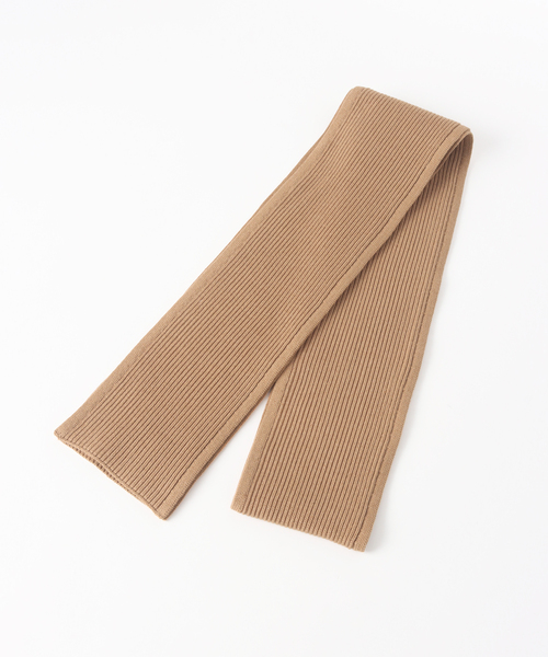 JOURNAL STANDARD（ジャーナルスタンダード）の「UNDYED / アンダイド リブストール（ストール/ショール・メンズ・ブラウン/アイボリー・FREE）」の2枚目の写真