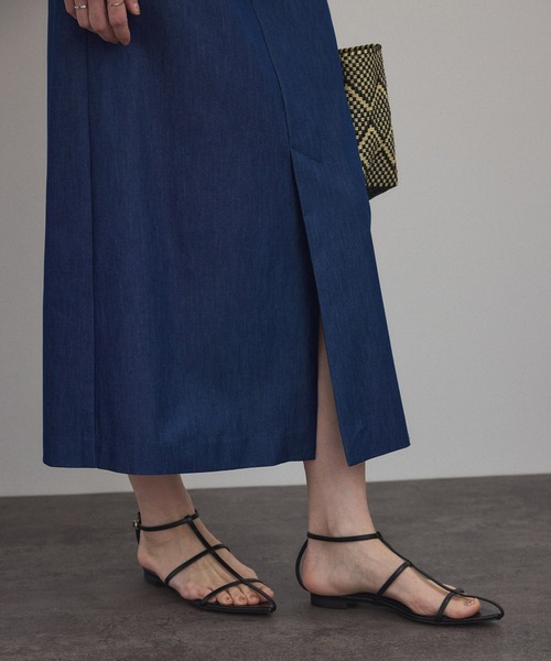 SALON adam et rope'（サロン アダム エ ロペ）の「ハイウエストナロースタイルアップスカート（スカート・レディース・ネイビー/ベージュ/ブラック/グレー・S/M）」の21枚目の写真