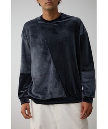 AZUL by moussy | ファーパイルベロアドッキングトップス(Tシャツ/カットソー)