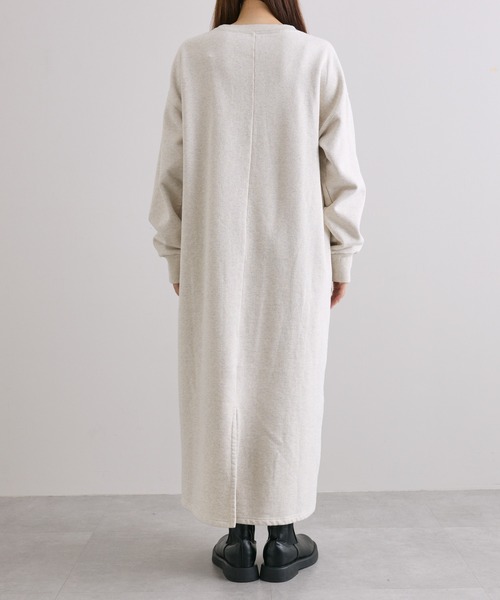 PUAL CE CIN（ピュアルセシン）の「裏起毛スウェットワンピース（ワンピース・レディース・オートミール/チャコールグレー・FREE）」の13枚目の写真