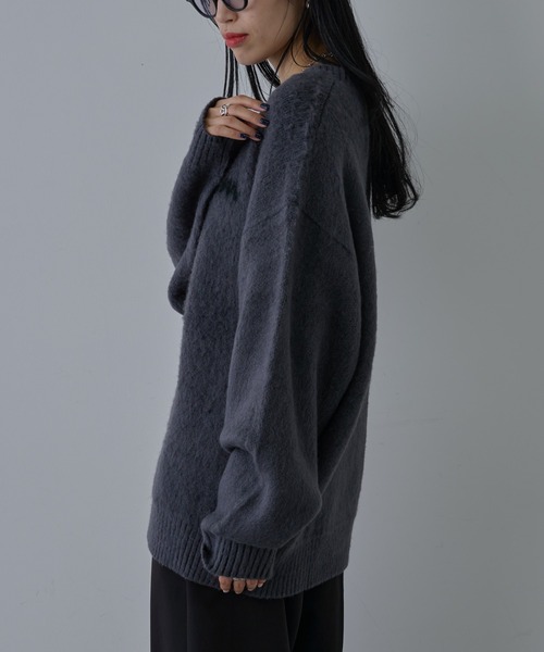 COLONY 2139（コロニートゥーワンスリーナイン）の「モヘアライクハンドライティングニット（ニット/セーター・メンズ・ブラック/グレー・MEDIUM/LARGE）」の20枚目の写真