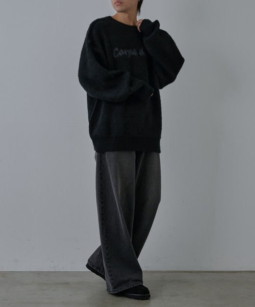 COLONY 2139（コロニートゥーワンスリーナイン）の「モヘアライクハンドライティングニット（ニット/セーター・メンズ・ブラック/グレー・MEDIUM/LARGE）」の11枚目の写真