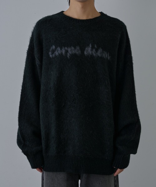 COLONY 2139（コロニートゥーワンスリーナイン）の「モヘアライクハンドライティングニット（ニット/セーター・メンズ・ブラック/グレー・MEDIUM/LARGE）」の13枚目の写真