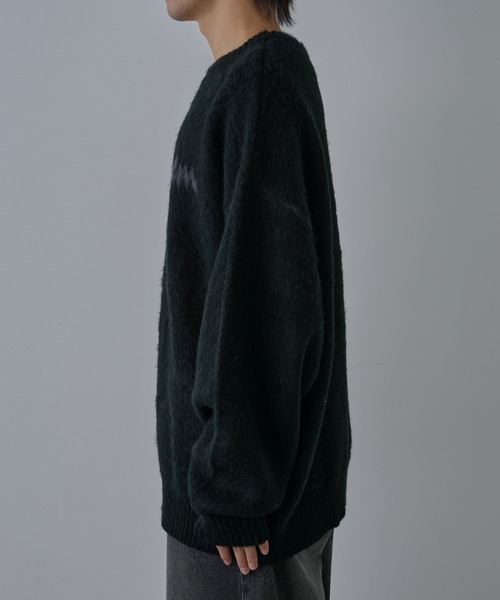 COLONY 2139（コロニートゥーワンスリーナイン）の「モヘアライクハンドライティングニット（ニット/セーター・メンズ・ブラック/グレー・MEDIUM/LARGE）」の14枚目の写真