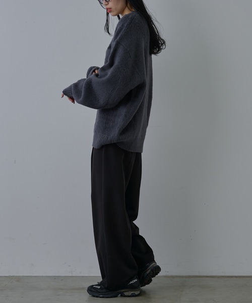 COLONY 2139（コロニートゥーワンスリーナイン）の「モヘアライクハンドライティングニット（ニット/セーター・メンズ・ブラック/グレー・MEDIUM/LARGE）」の6枚目の写真