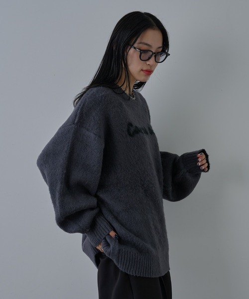 COLONY 2139（コロニートゥーワンスリーナイン）の「モヘアライクハンドライティングニット（ニット/セーター・メンズ・ブラック/グレー・MEDIUM/LARGE）」の22枚目の写真