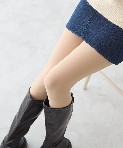 tutuanna（チュチュアンナ）の「まるで素肌のようなフェイクタイツ110デニール（タイツ/ストッキング・レディース・ブラック/ライトベージュ/ベージュ系7・M-L/L-XL）」の3枚目の写真