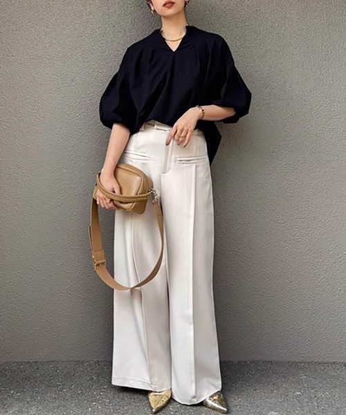 キーネックバルーンスリーブブラウス Emma Taylor│STYLEDOOR
