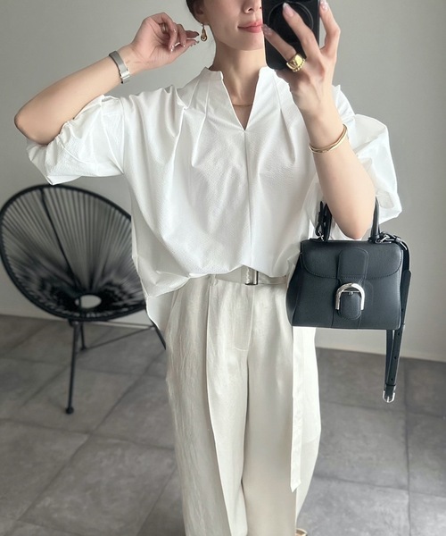 ブラウス シャツ キーネックバルーンスリーブブラウス レディース キーネックバルーンスリーブブラウス Emma Taylor│STYLEDOOR