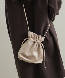 【長さ調整可能】プリーツドロストミニショルダーバッグ