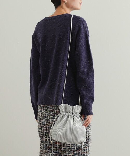 OPAQUE.CLIP（オペークドットクリップ）の「【長さ調整可能】プリーツドロストミニショルダーバッグ（ショルダーバッグ・レディース・シルバー/ブルー系6/ベージュ系6/ブラック/ピンク系9・00）」の15枚目の写真