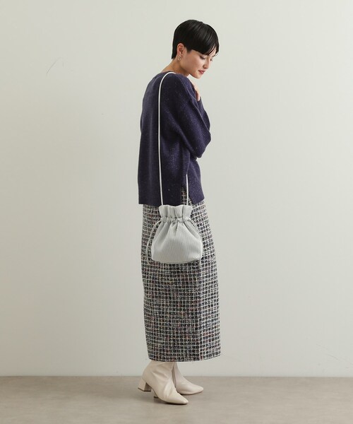 OPAQUE.CLIP（オペークドットクリップ）の「【長さ調整可能】プリーツドロストミニショルダーバッグ（ショルダーバッグ・レディース・シルバー/ブルー系6/ベージュ系6/ブラック/ピンク系9・00）」の16枚目の写真