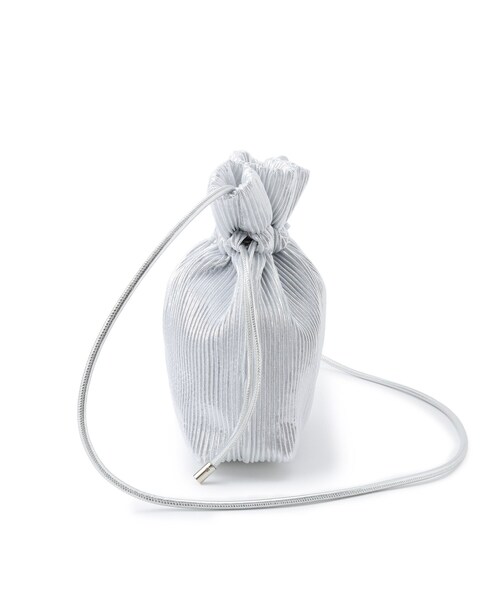 OPAQUE.CLIP（オペークドットクリップ）の「【長さ調整可能】プリーツドロストミニショルダーバッグ（ショルダーバッグ・レディース・シルバー/ブルー系6/ベージュ系6/ブラック/ピンク系9・00）」の22枚目の写真